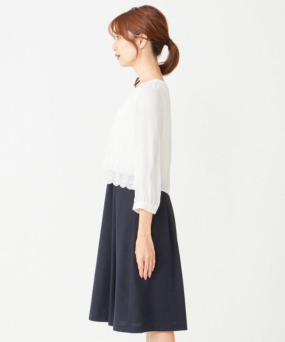 洗える レースコンビバックサテン ワンピース Any Sisファッション通販 公式通販 オンワード クローゼット