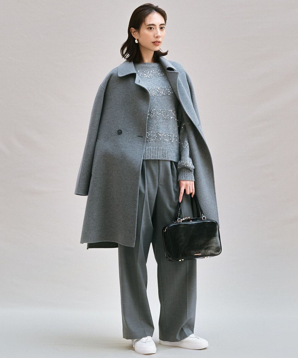 23区 【滝沢眞規子さん着用/一部店舗限定】スパングルボーダー ニット 