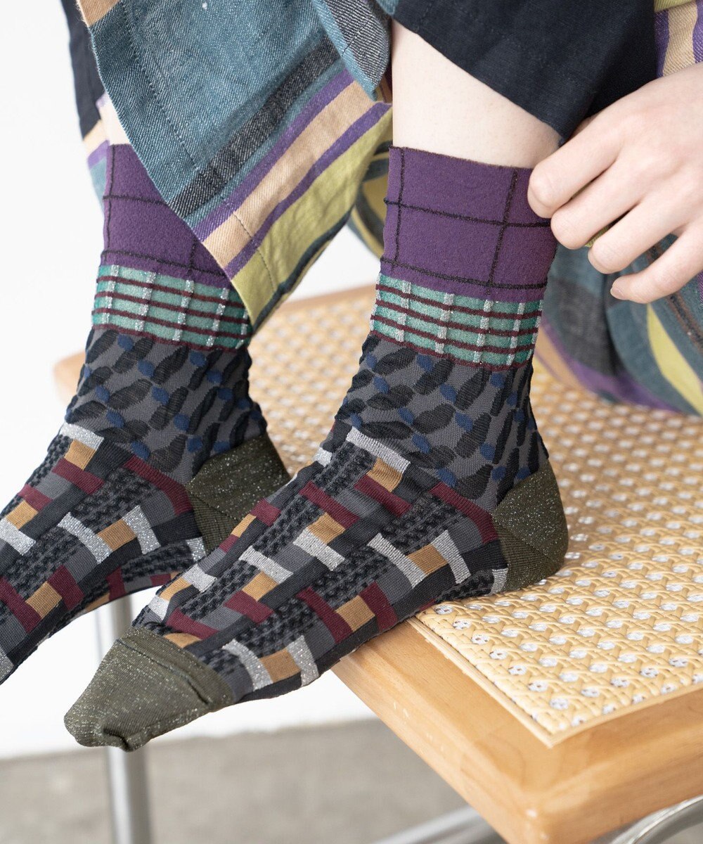 COQ CROSS PATCH ショートソックス 