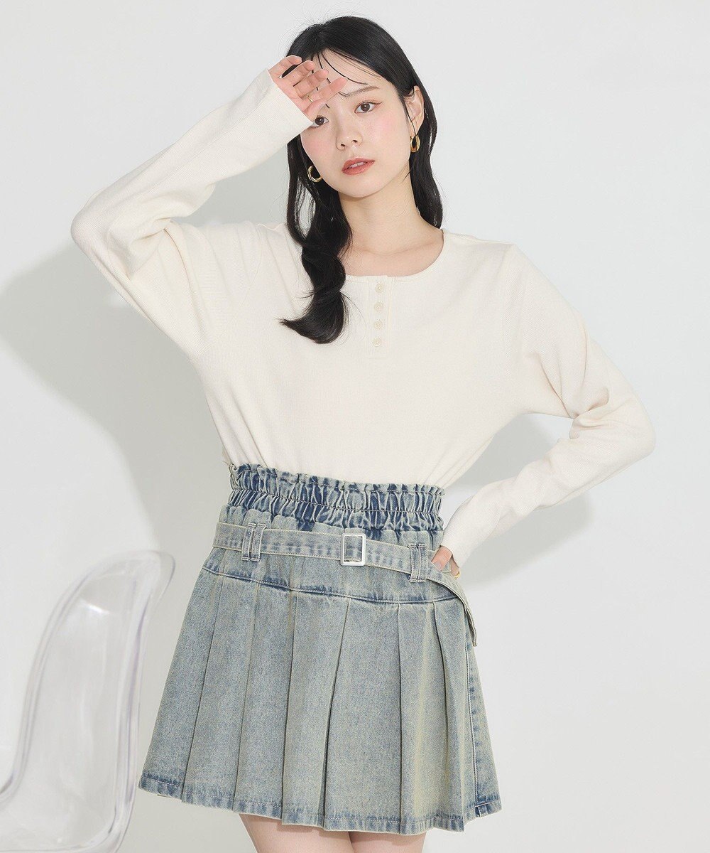 earth music&ecology ２ＷＡＹ釦リブプルオーバー 