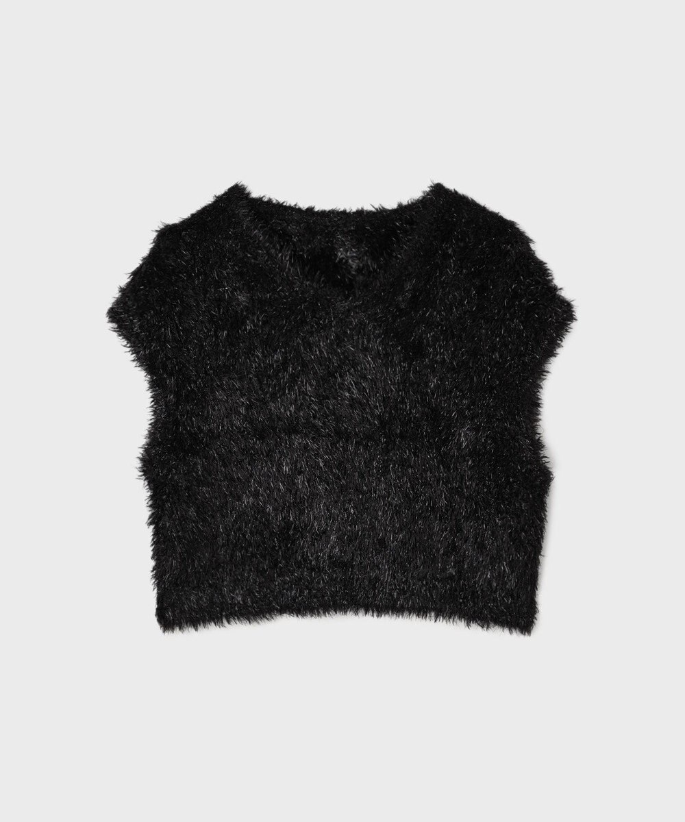 GRACE CONTINENTAL ラメフェザーベスト 