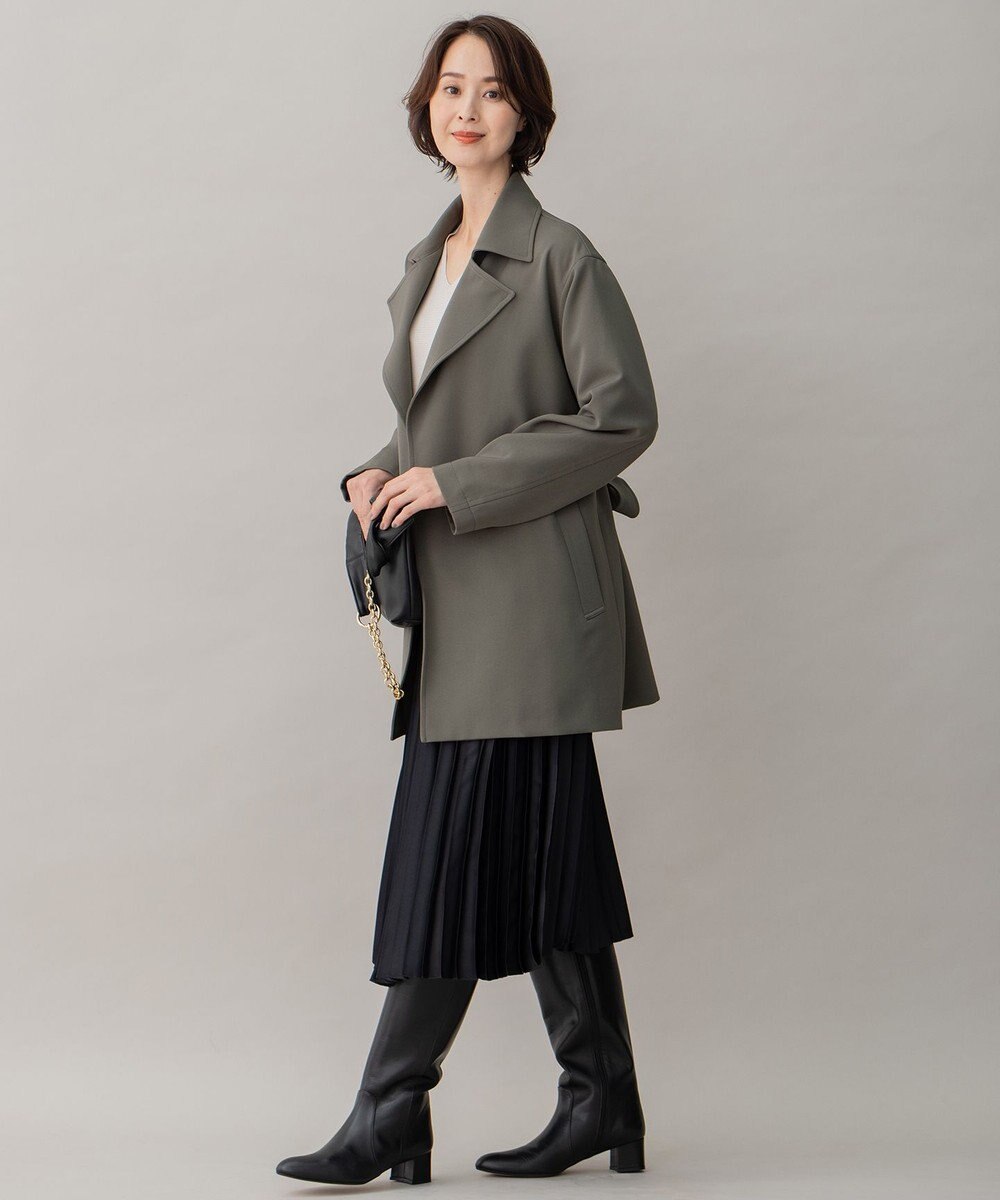 自由区 ミドル丈 トレンチコート 