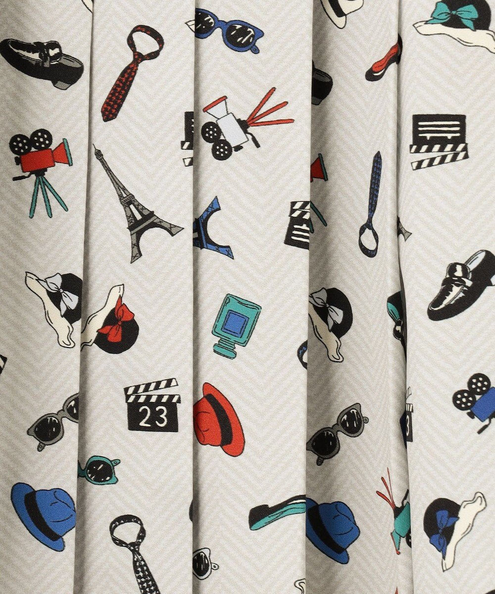 23区GOLF 【WOMEN】PARISモチーフプリント プリーツスカート 