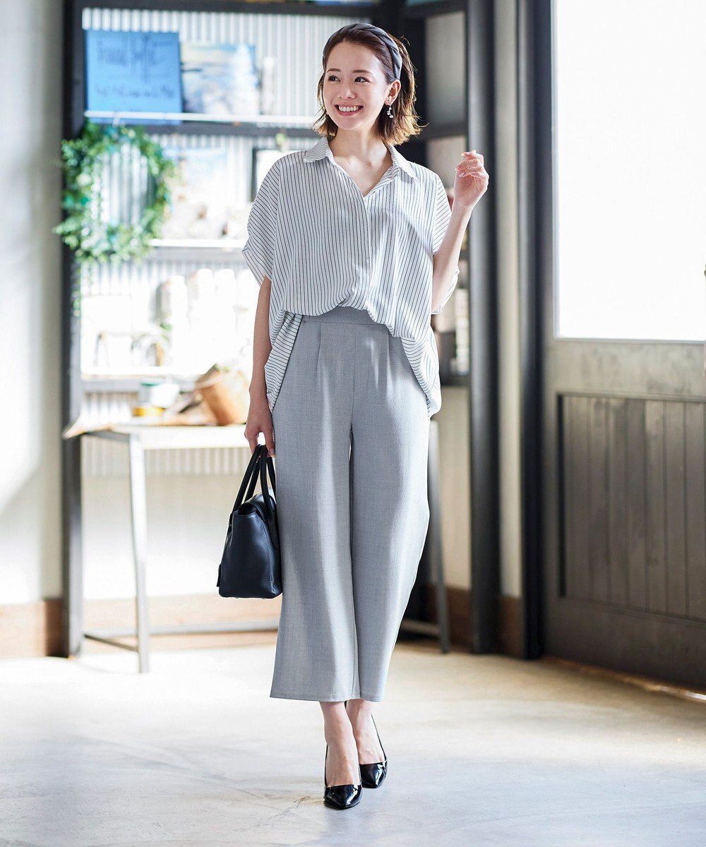 Tiaclasse L 【新色追加・洗える】ストレートワイドパンツ 