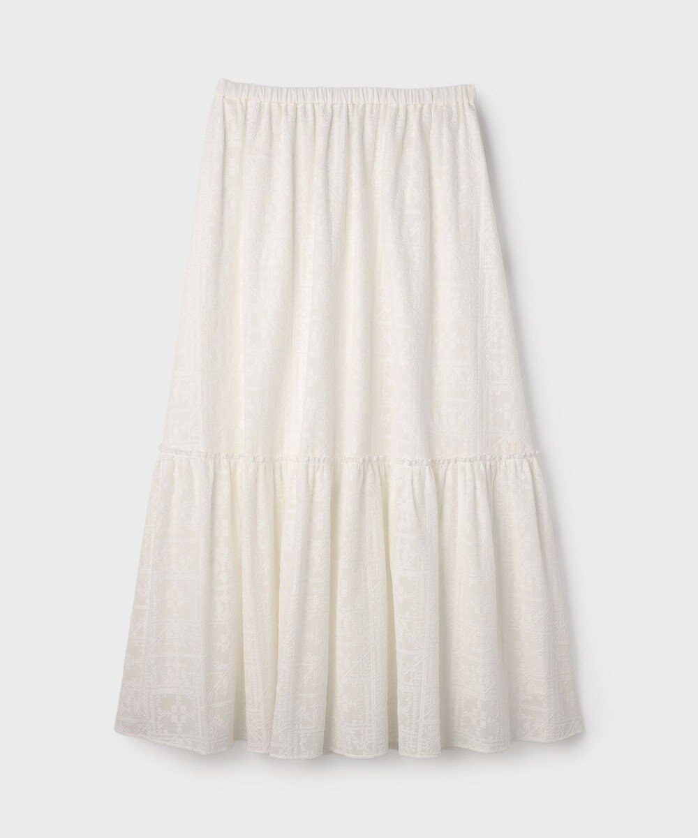 GRACE CONTINENTAL ティアードエンブロイダリースカート 