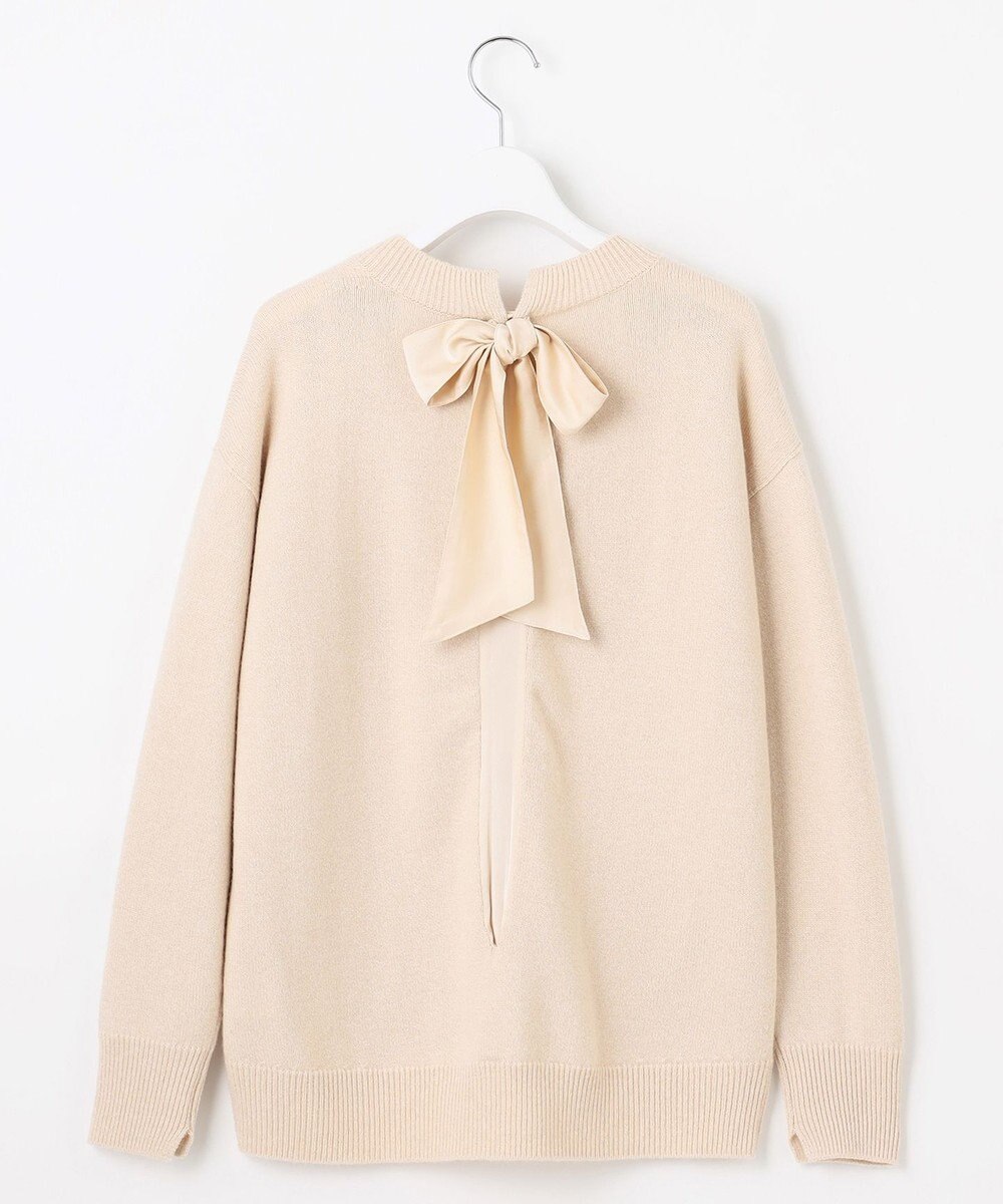 自由区 【カトリエムブーケ】Soyeux touche バックリボンプルオーバーニット 