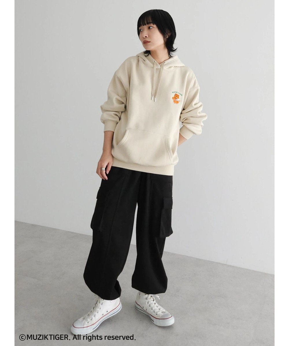 Green Parks ムジークタイガー／裏起毛刺しゅうフーディー 