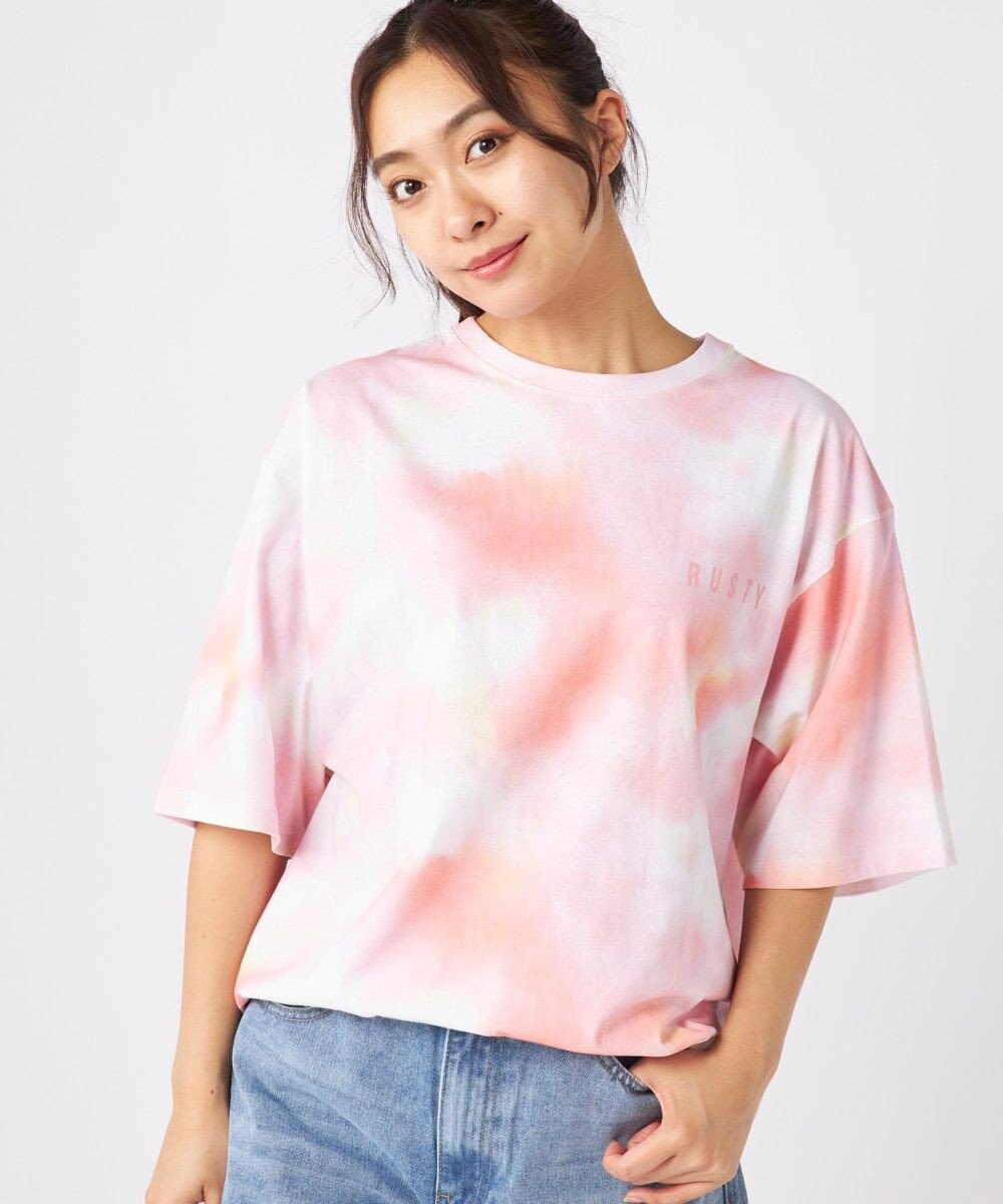 OP／FILA 【RUSTY】ニコちゃん×タイダイ柄半袖Tシャツ 