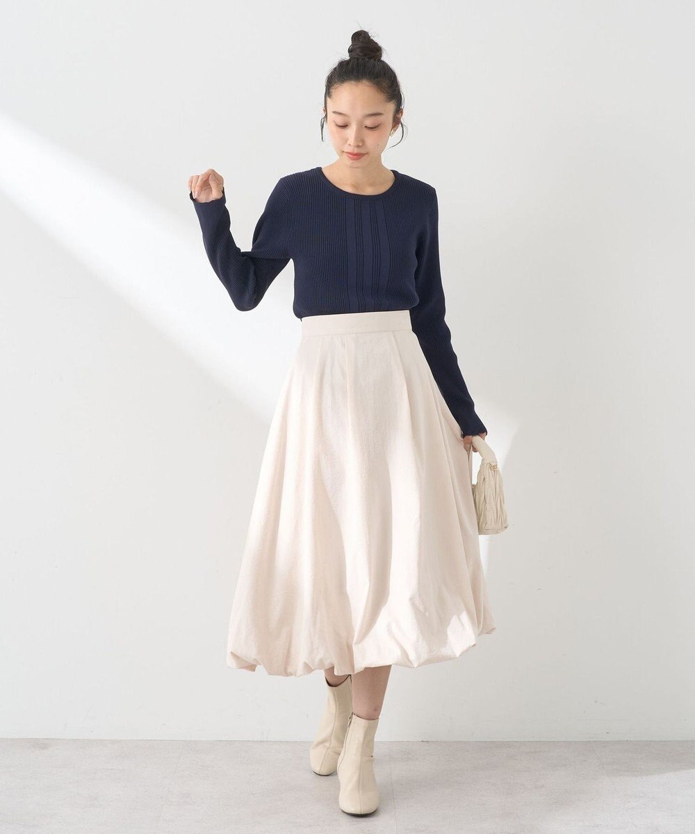 earth music&ecology パール＆ビジュースリーブプルオーバー 