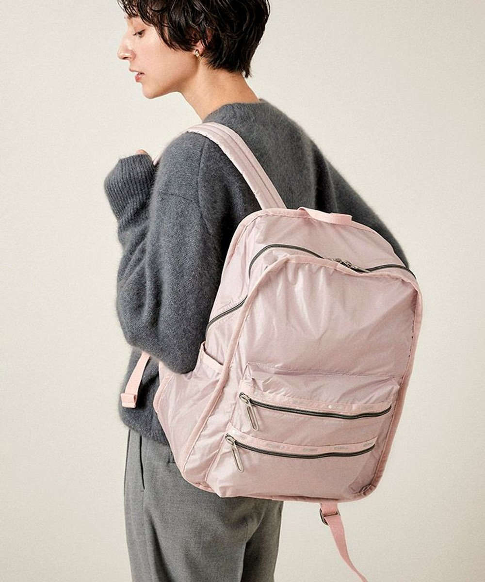 LeSportsac FUNCTIONAL BACKPACK/シルバーピンクC シルバーピンクC