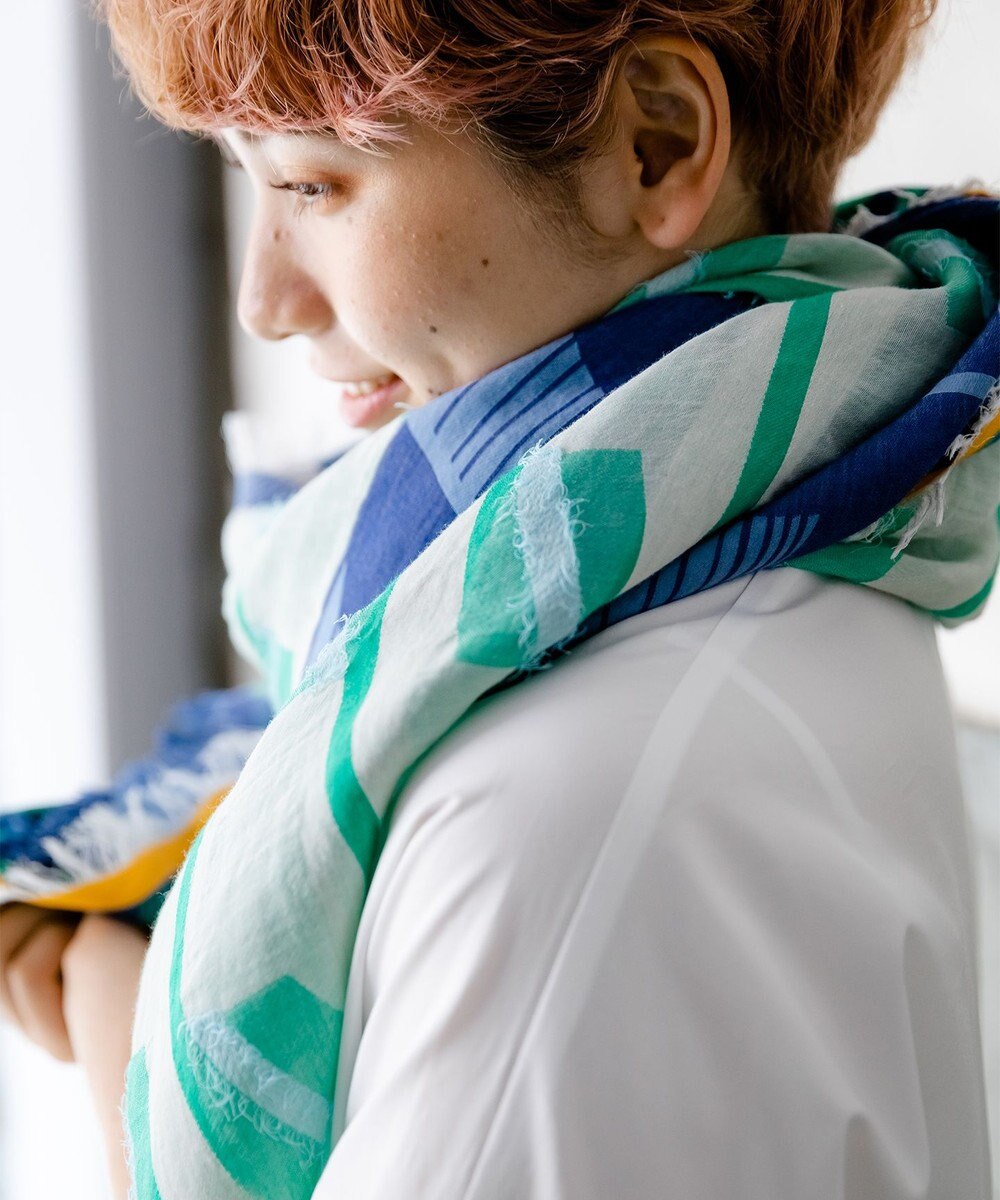 POLS コットン・キュプラ FUSAスカーフ 