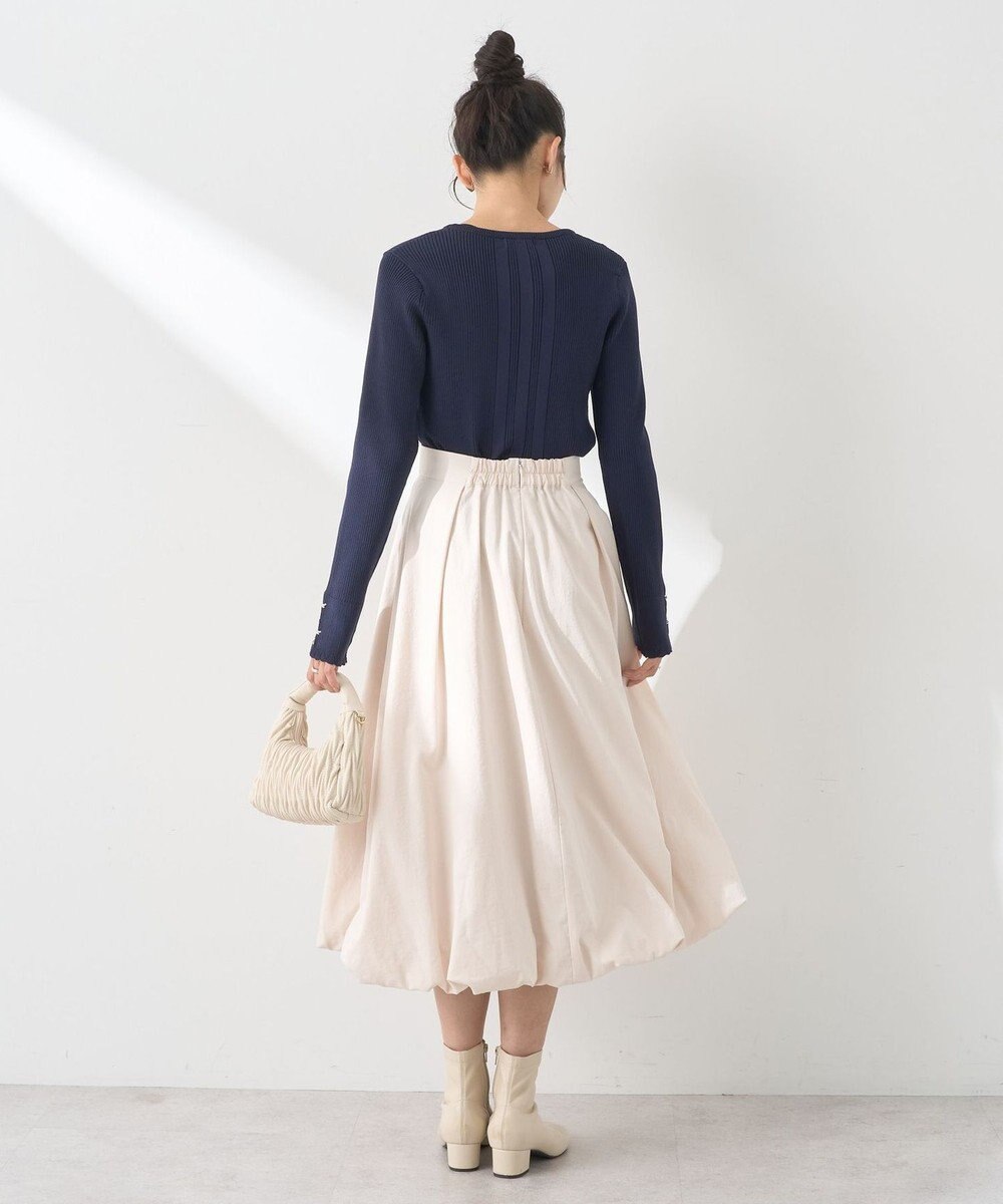 earth music&ecology パール＆ビジュースリーブプルオーバー 