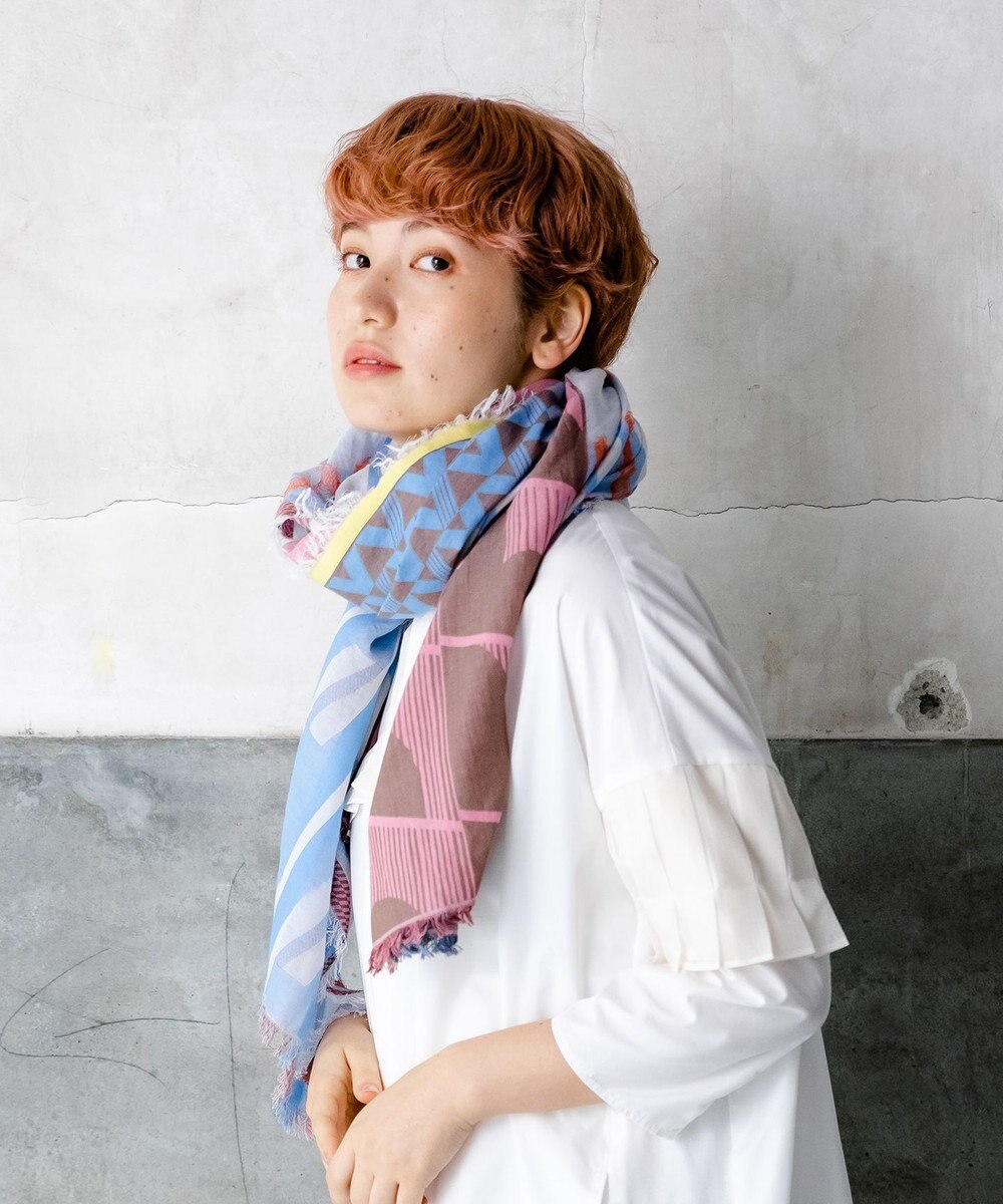 POLS コットン・キュプラ FUSAスカーフ 