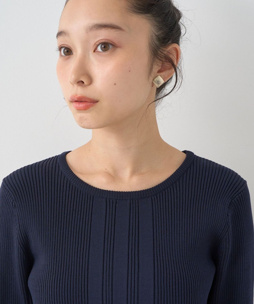 earth music&ecology パール＆ビジュースリーブプルオーバー 