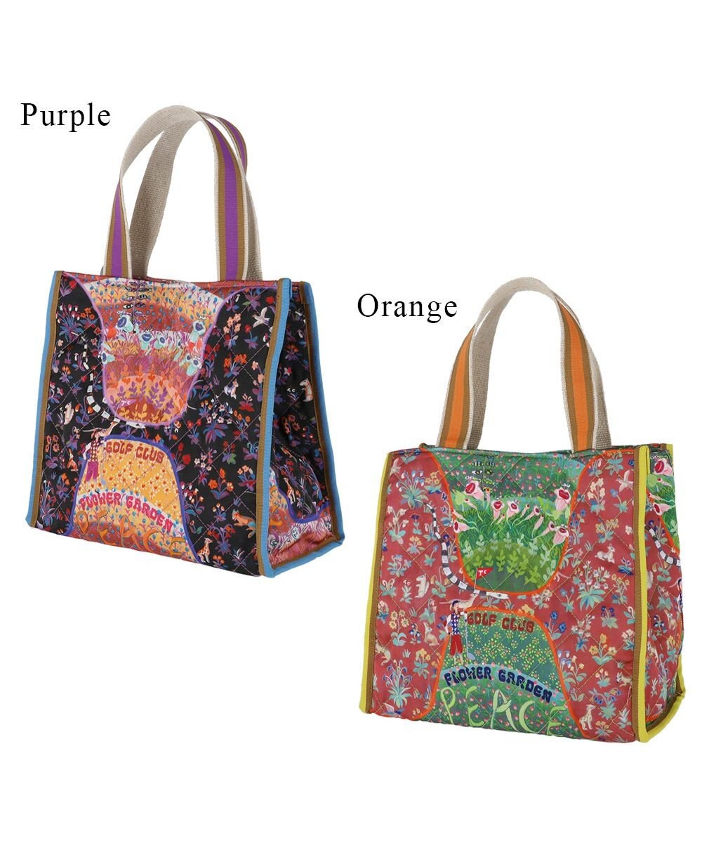 tsumori chisato CARRY ガーデンゴルフクラブキルト ハンドバッグ 手提げ 