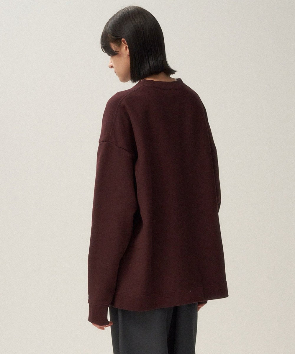 ATON NATURAL DYED URAKE | オーバーサイズスウェット - UNISEX BURGUNDY