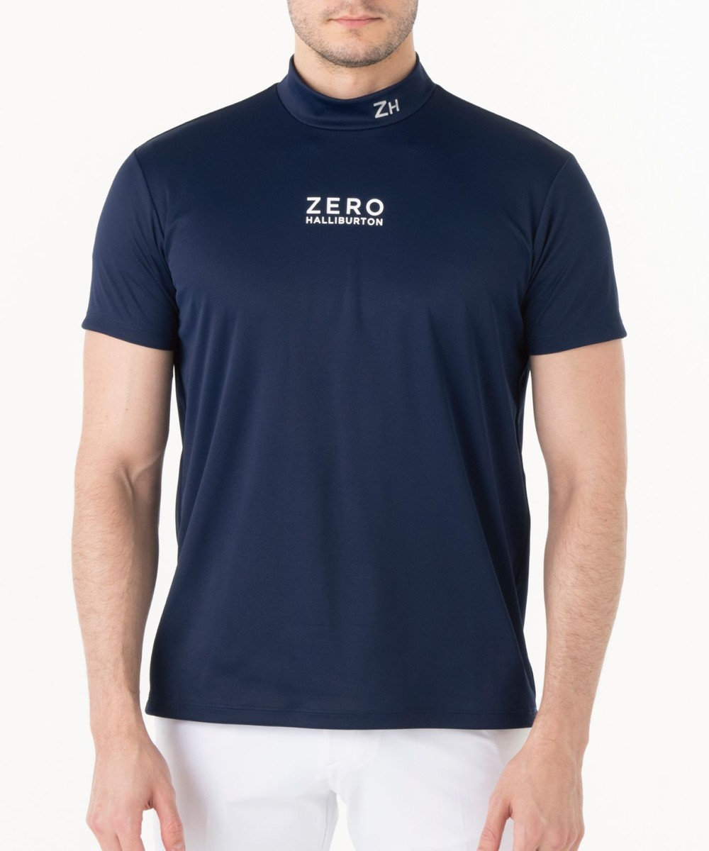 ZERO HALLIBURTON 【防透け】 モックネック Tシャツ ZHG-A4S4 82814 ゴルフウェア ネイビー