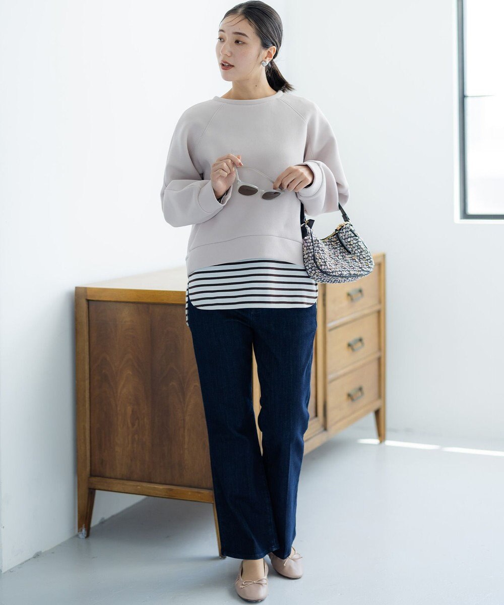 組曲 スクエアネックテール ロングＴシャツ 