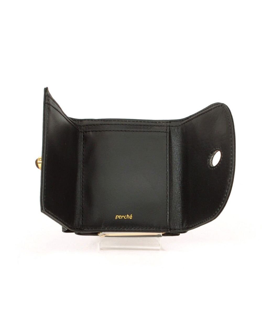 UNBILLION ペルケ perche ジェムストーンヒネリかぶせ三つ折りミニ財布 