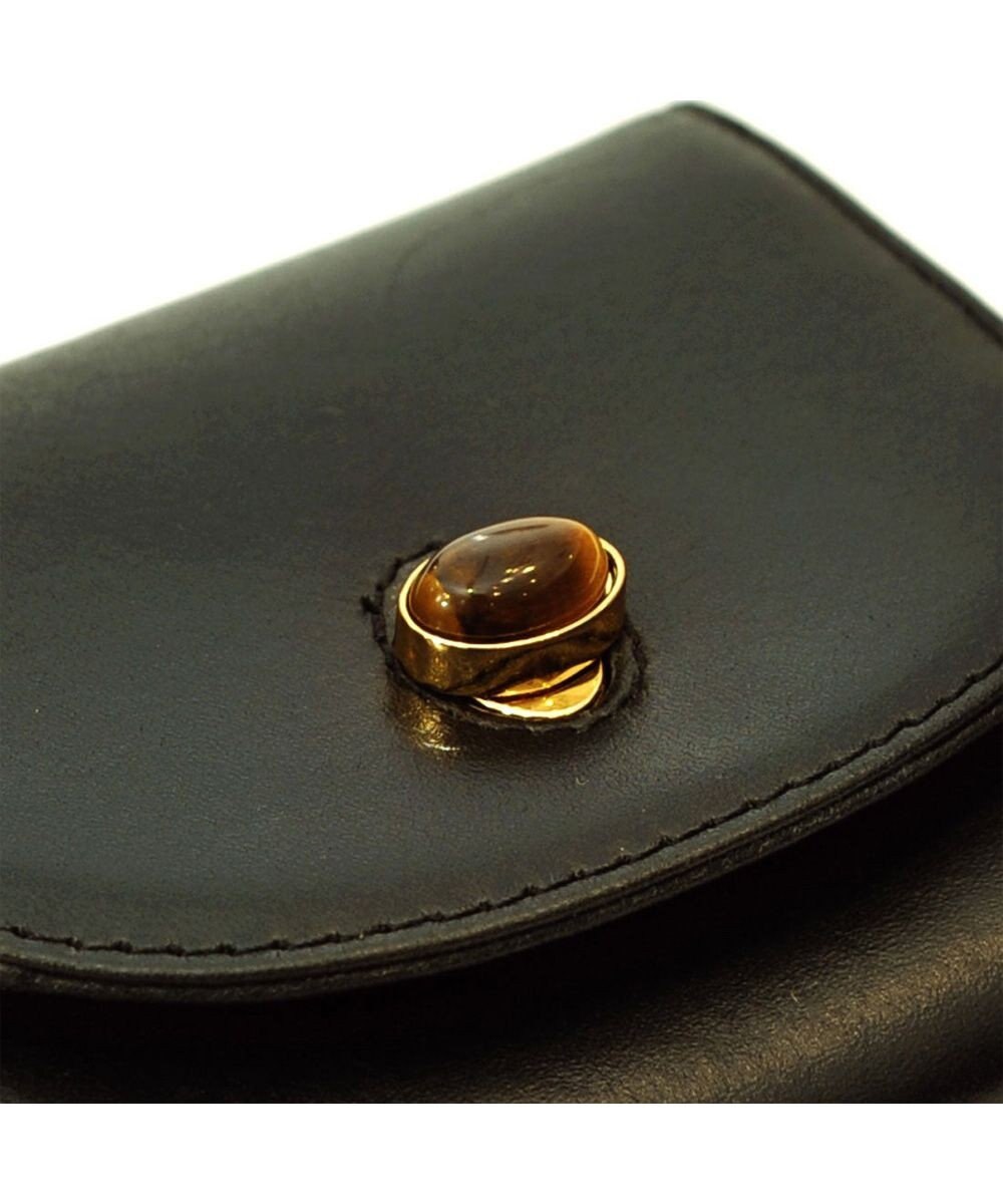 UNBILLION ペルケ perche ジェムストーンヒネリかぶせ三つ折りミニ財布 