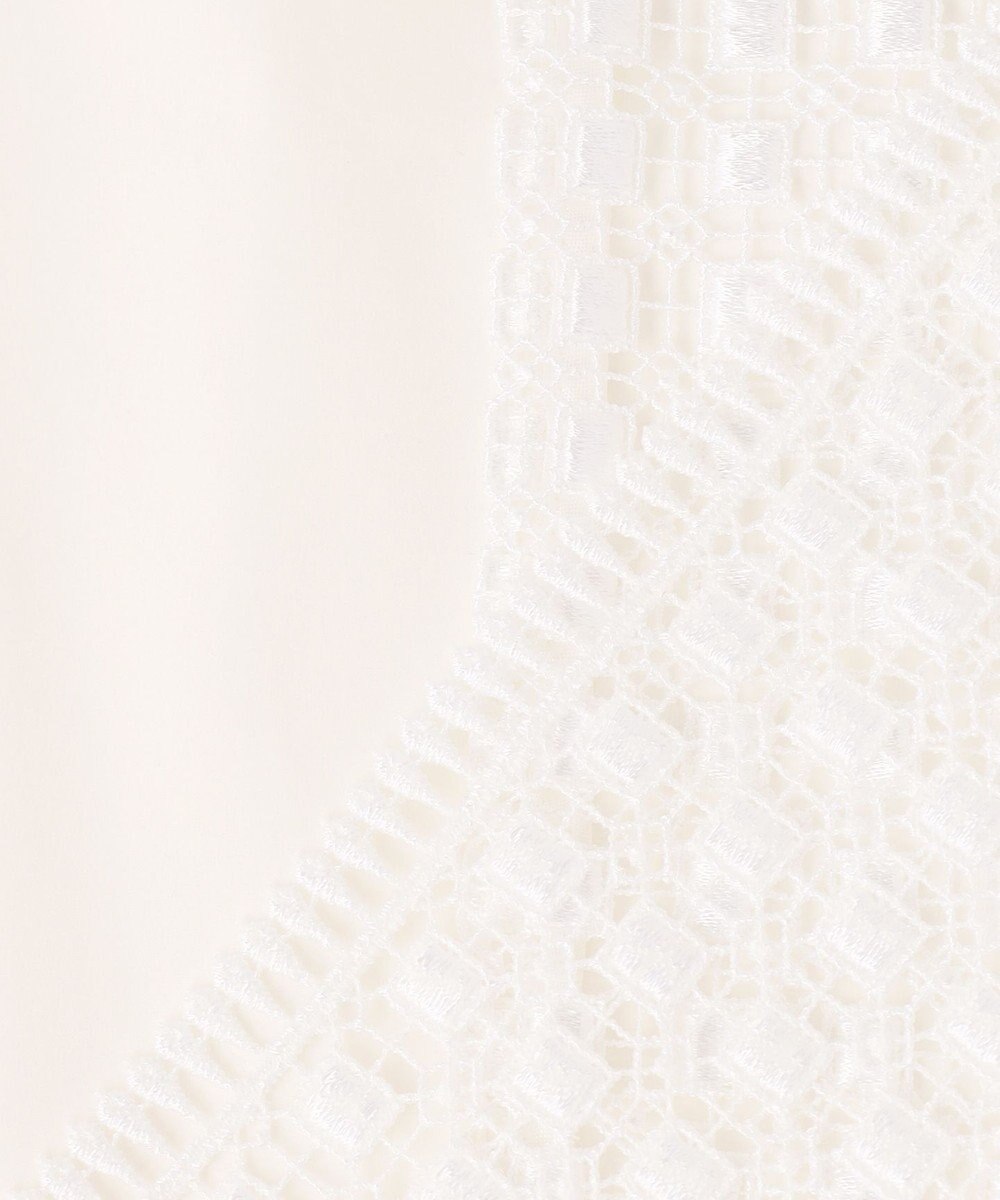 ICB L 【WEB＆一部店舗限定】 SustainableSquareLace フレンチスリーブシャツ 