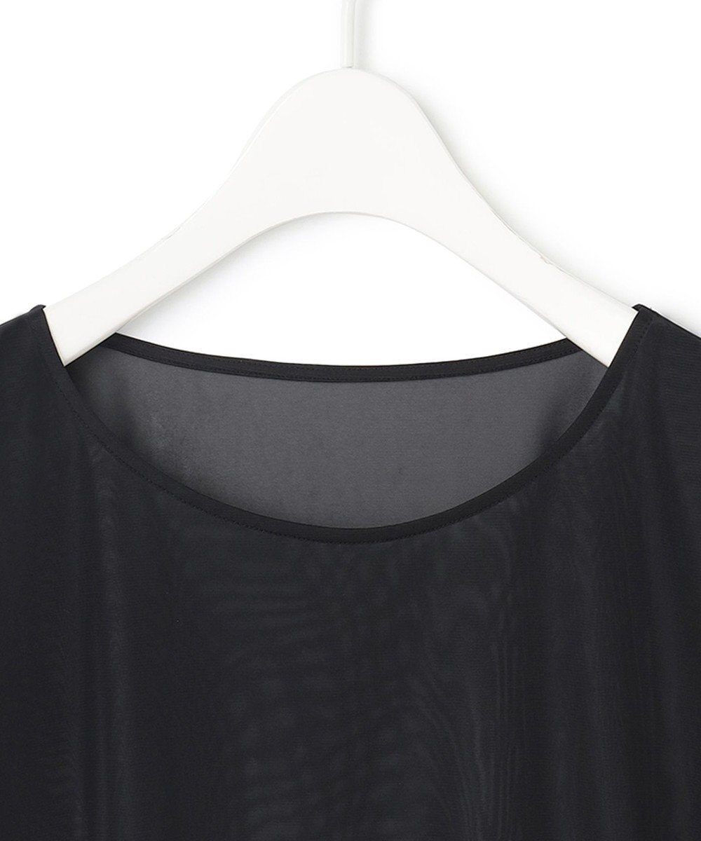 ICB L 【洗える】 マットトリコットチュール シアーカットソー 