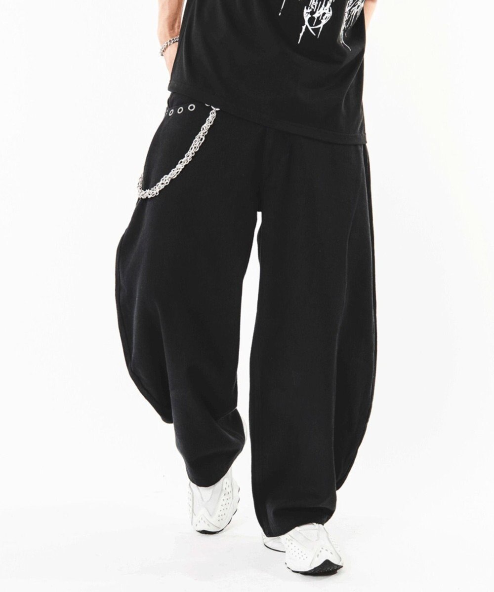 WEGO 【ユニセックス着用ITEM】ハトメバッククロスモチーフパンツ 