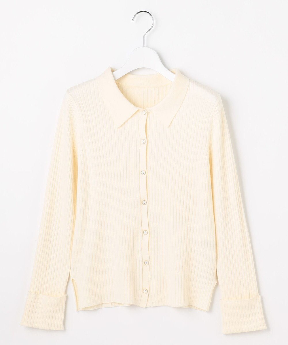 ANY SIS S CICA加工 襟デザイン ニット 