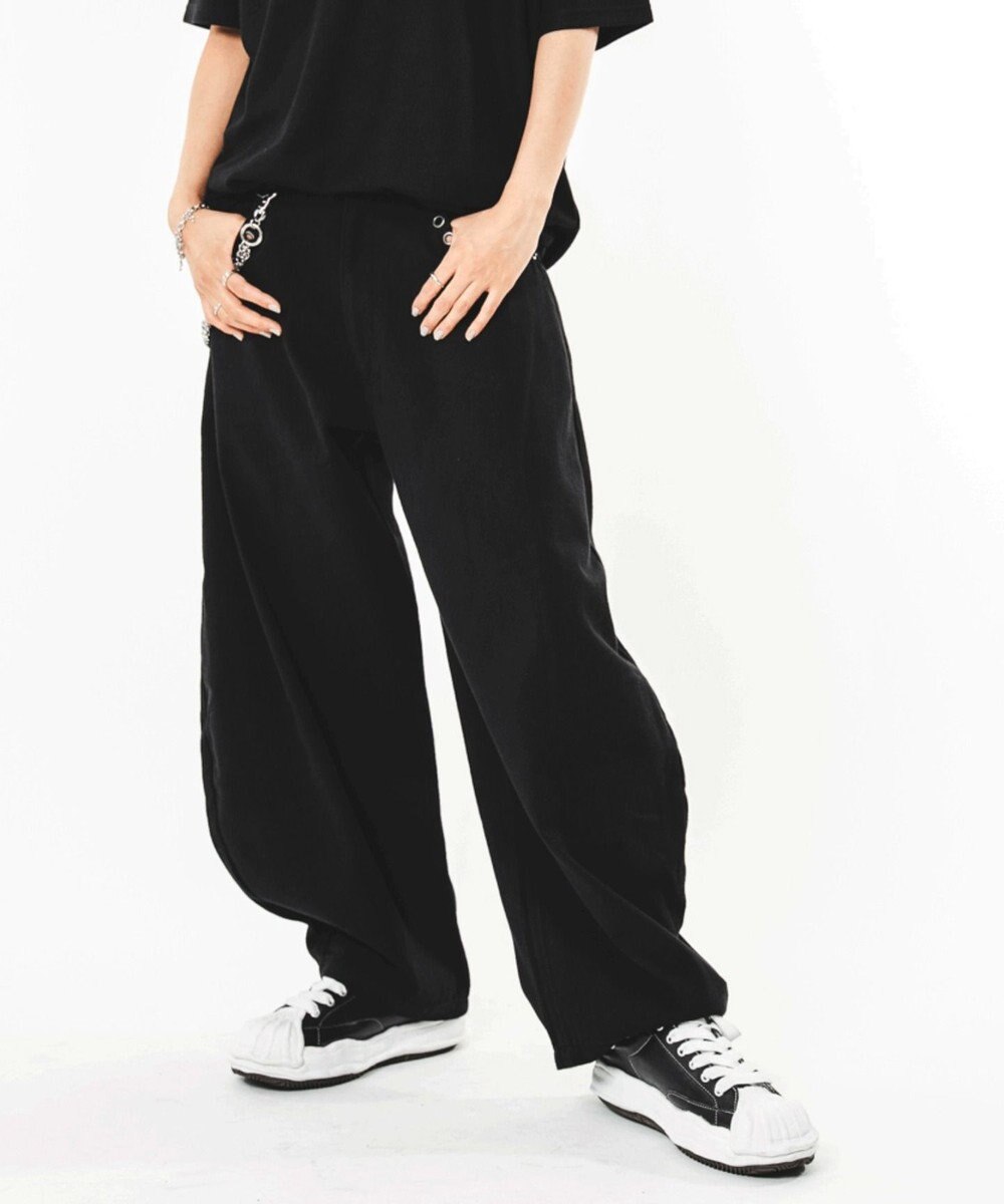 WEGO 【ユニセックス着用ITEM】ハトメバッククロスモチーフパンツ 