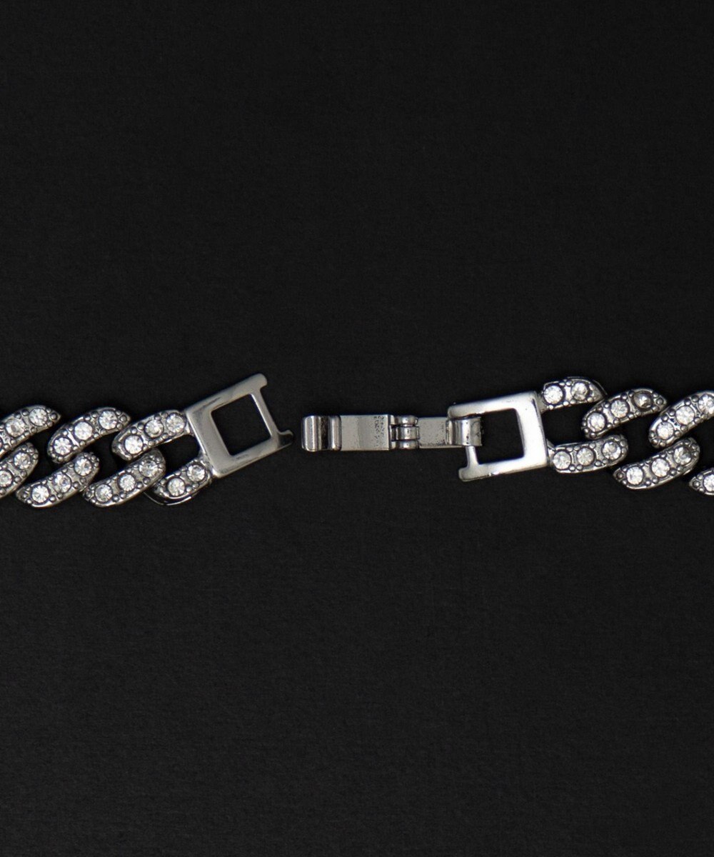 WEGO Mモチーフラインストーンネックレス 