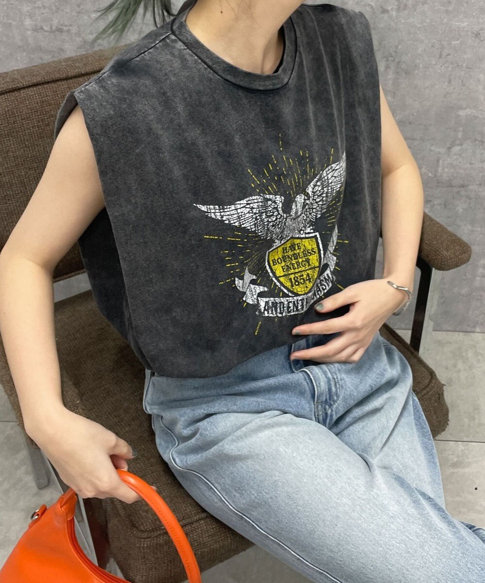 WEGO ヴィンテージウォッシュタックノースリーブT 