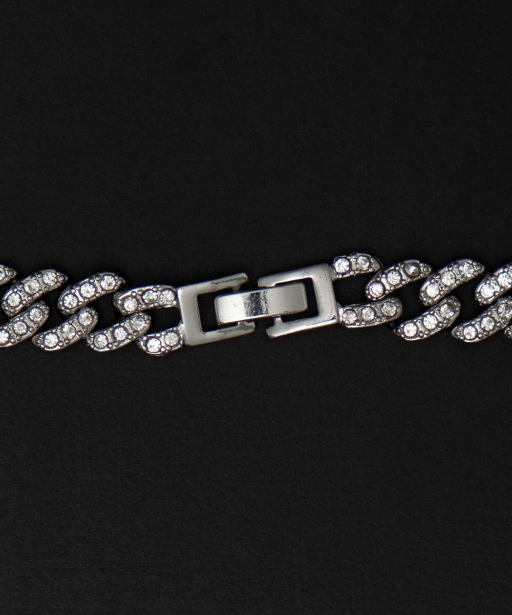 WEGO Mモチーフラインストーンネックレス 