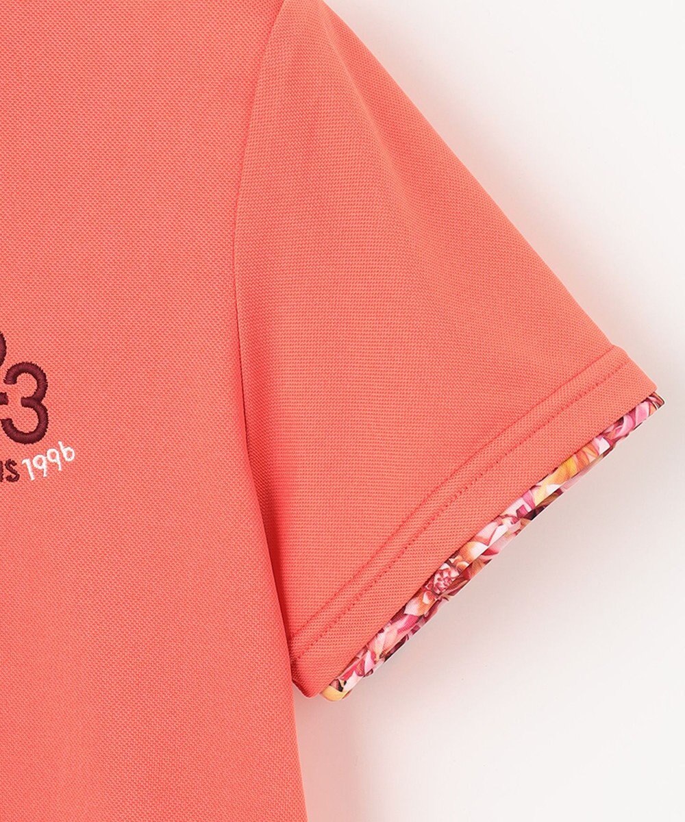 23区GOLF 【WOMEN】無地×プランティカプリント 半そでポロシャツ 