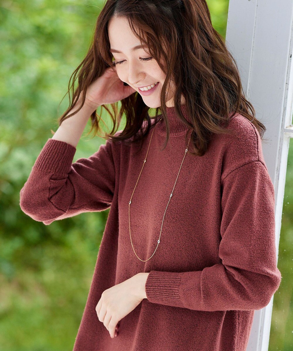 Tiaclasse L 【洗える】体型カバーも叶うMIX糸ニットチュニック 