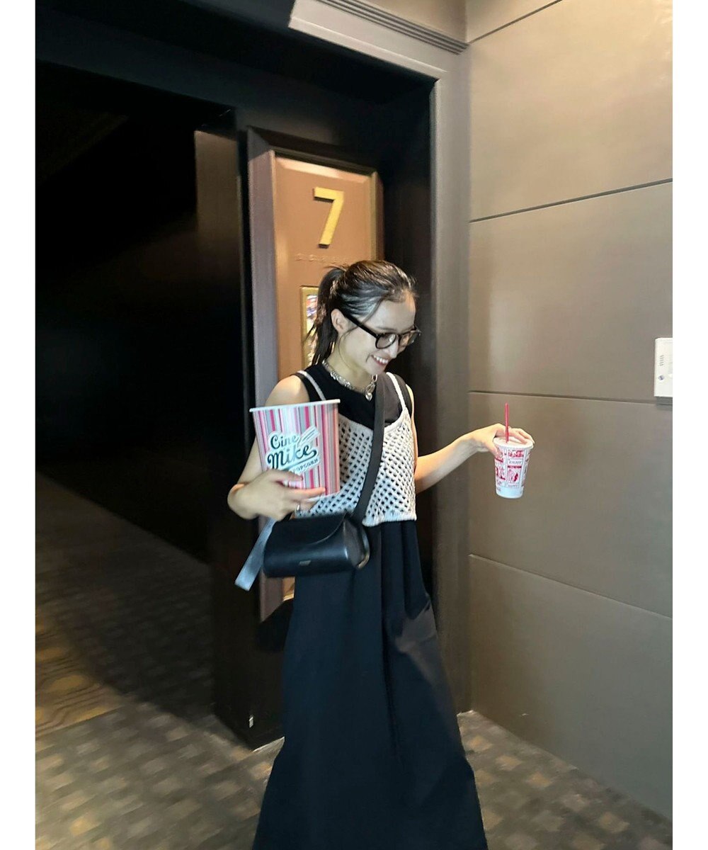 Green Parks ニットビスチェ付きカットソーワンピース 