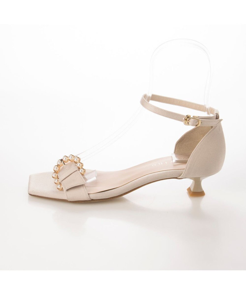 MODE ET JACOMO <carino>パールバックルアンクルベルトサンダル 