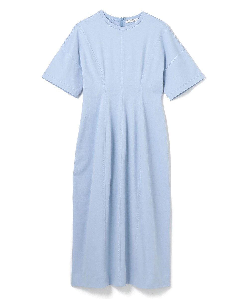 BEIGE， 【洗える】GLANTHUS / コットンカーブラインロングフレアワンピース 