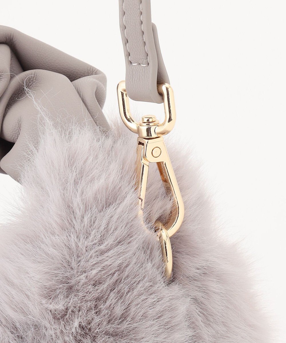 自由区 【2WAY】フェイクファーハーフムーン バッグ 