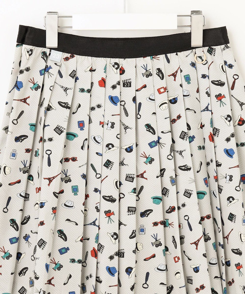 23区GOLF 【WOMEN】PARISモチーフプリント プリーツスカート 