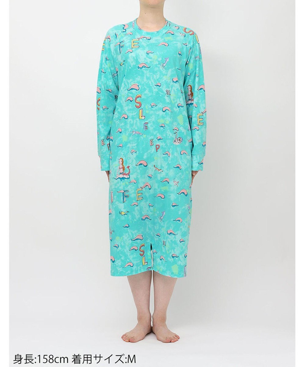 tsumori chisato SLEEP ツモリチサト ルームウエア ネグリジェ 綿100%(本体) 長袖 ロング丈 ロンパース ラグランスリーブ レディース UNX502 /ワコール 