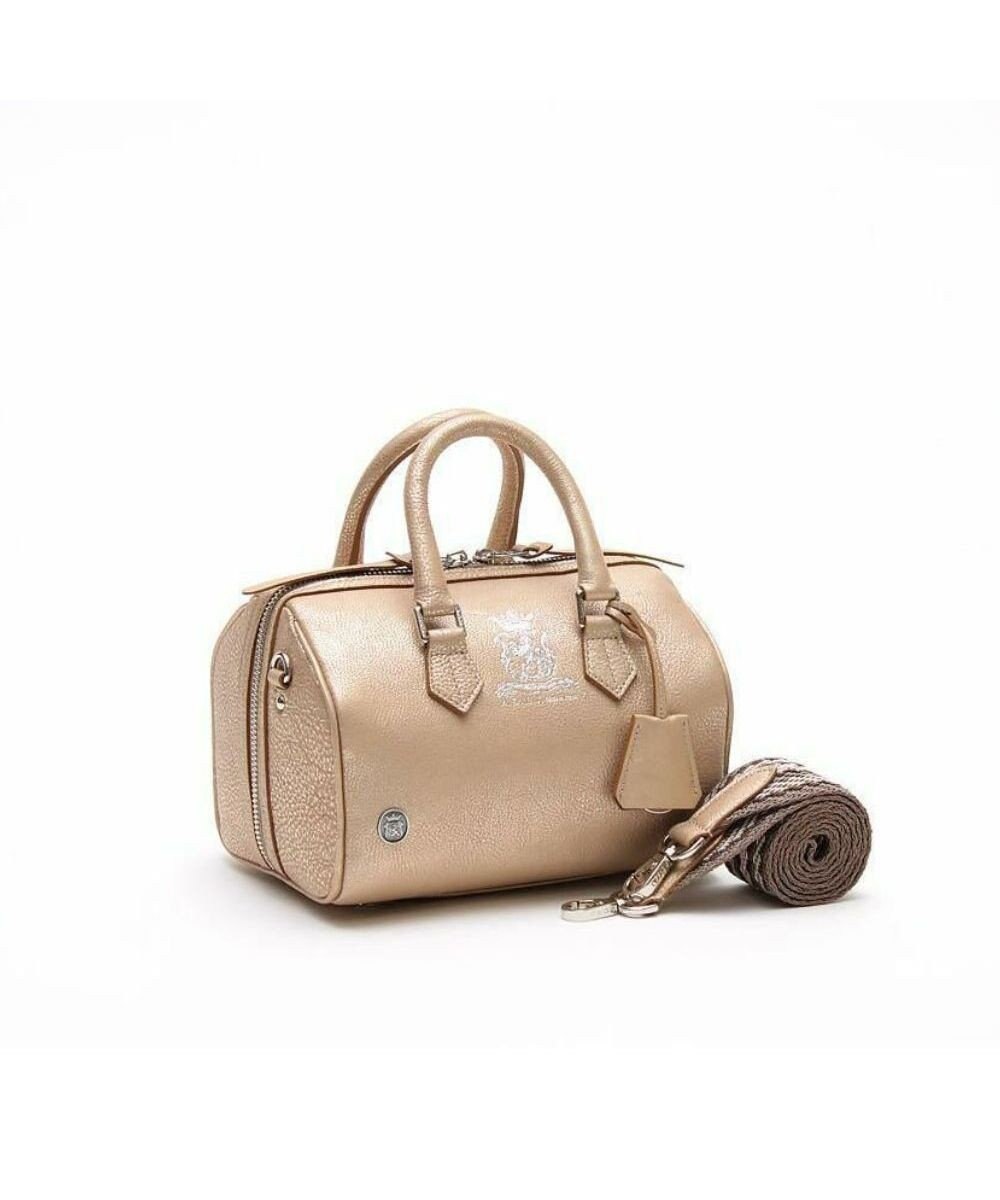 A.D.M.J. 【牛革】メタリックレザー/ドラムボストンＳ 