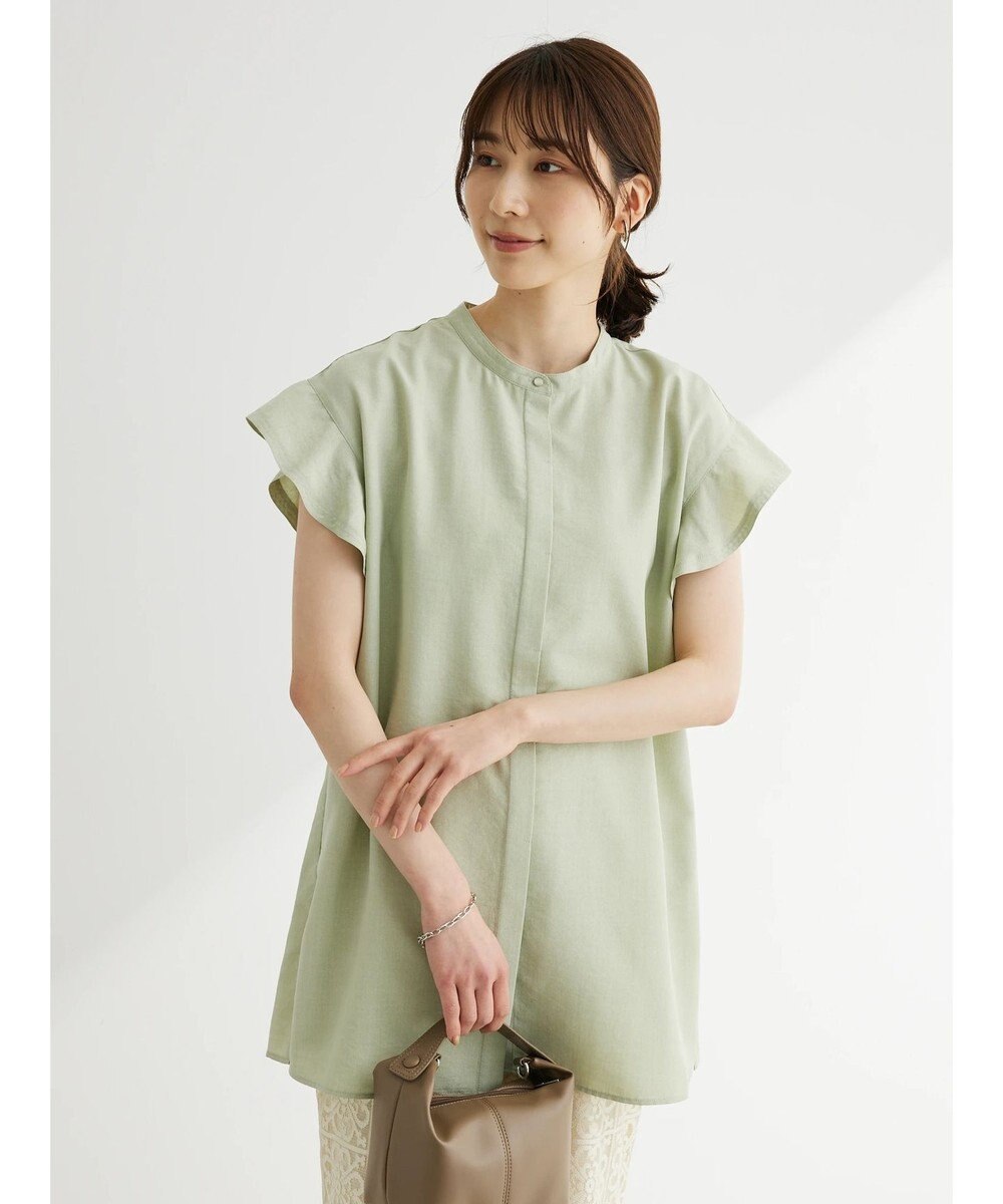 Green Parks 接触冷感　比翼シャツチュニック 