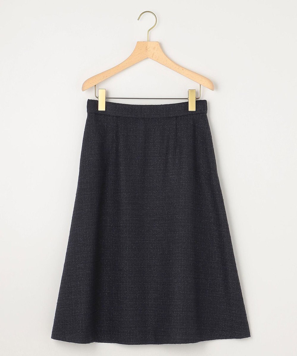 組曲 【KUMIKYOKU NAVY】ラメループモールツイード フレアスカート 