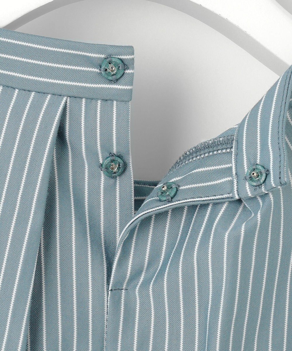 J.PRESS LADIES ストライプジャージー モックネック カットソー 