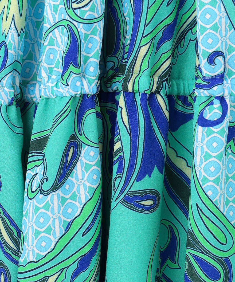 GRACE CONTINENTAL ペイズリープリントギャザスカート 