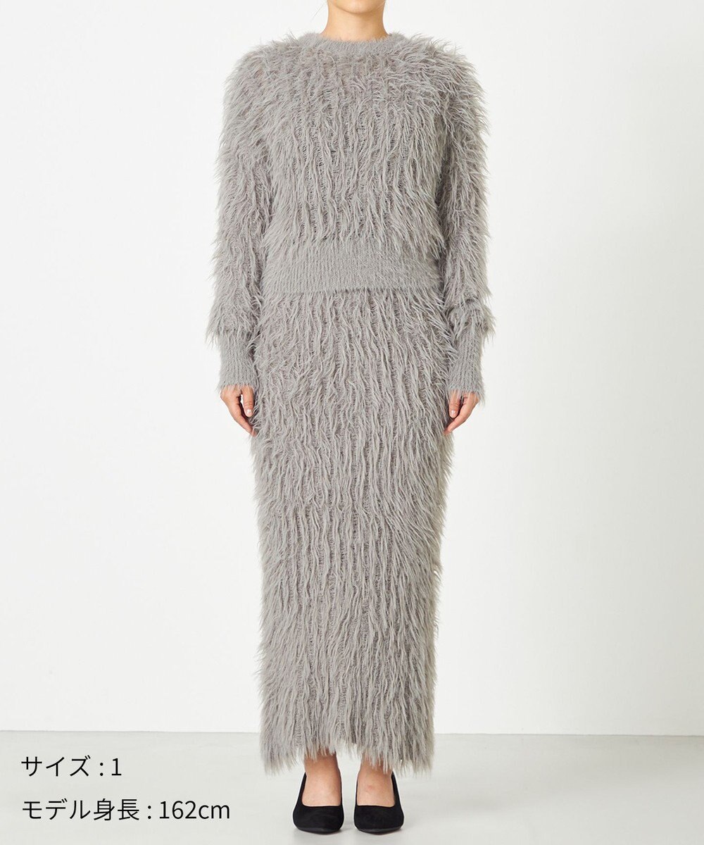 NAVE 【ReNAVE・洗える】メルティーシャギーニット プルオーバー 