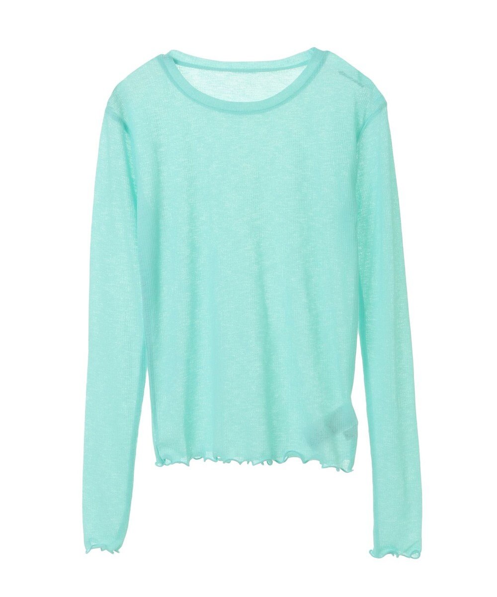 earth music&ecology シアーリブロゴ刺繍プルオーバー 