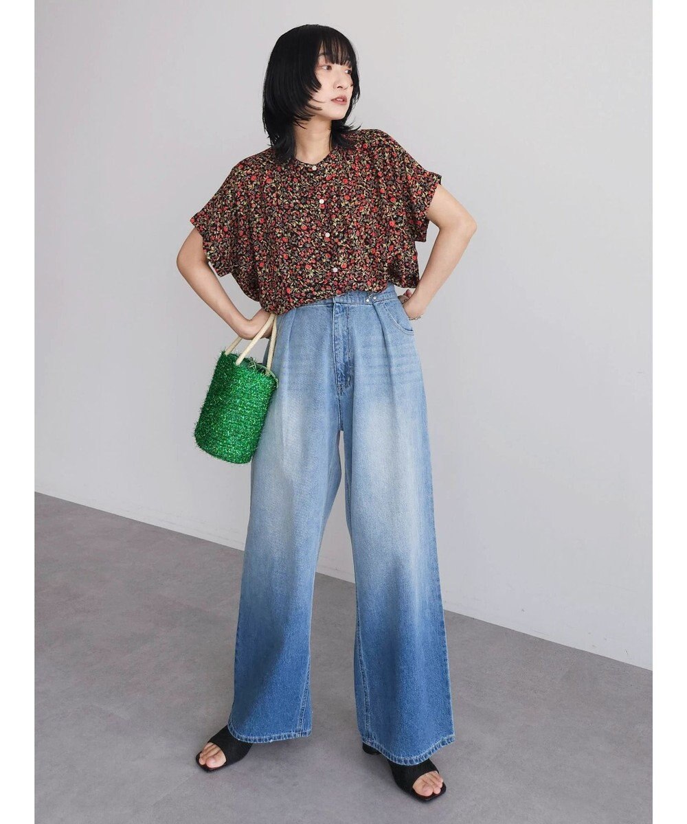 Green Parks アソート柄さらっとレーヨンブラウス 