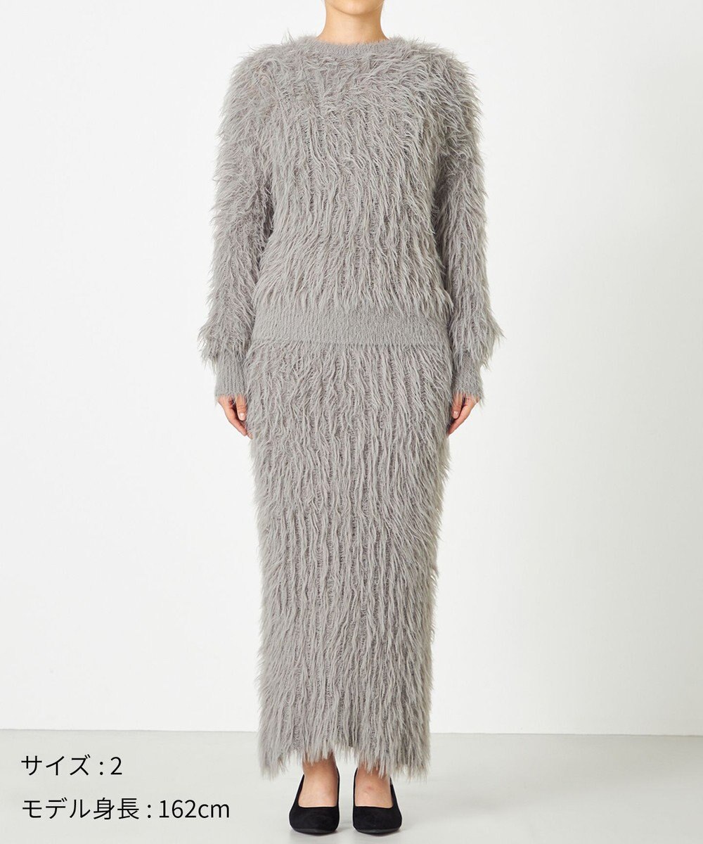 NAVE 【ReNAVE・洗える】メルティーシャギーニット プルオーバー 