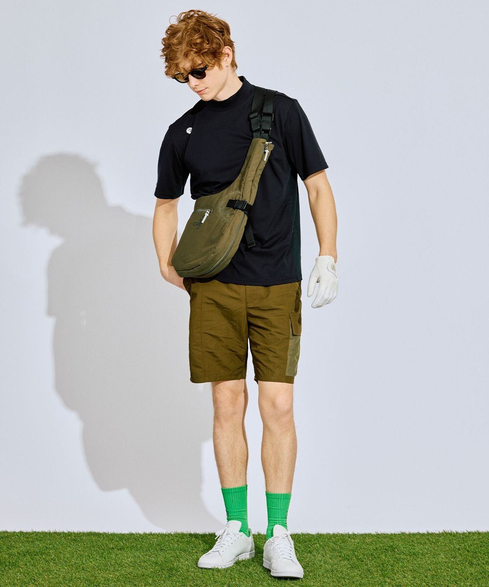 PW CIRCULUS 【吸水速乾 / UV遮蔽率96.3% UVカット / ストレッチ】【MEN】メッシュコンビモックネックT ゴルフ 